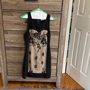 Sugarlips Black and Gold Lace Mini Dress